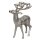 Hirsch mit 4 Kerzenhalter H:57 cm aus Aluminium silber - Adventskranz,  Weihnachten Deko, Adventsdeko Hirsche, Advent