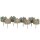 Stecker Teelichthalter Häuser Stadthäuser (8er Set) 10,5x6 cm Metall braun & grau - Bodenstecker Windlicht Adventskranz, Weihnachsdeko, Kerzenhalter