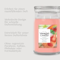 Yankee Candle Duftkerze im Glas (groß) WHITE STRAWBERRY BELLINI - Sommerkollektion - Signature Kerze mit Brenndauer bis zu 80 Stunden