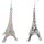 Baumschmuck Eiffelturm (2er Set) silber irisierend - Paris - Baumkugel, Weihnachtsdeko Frankreich, Christbaumkugel, Weihnachten