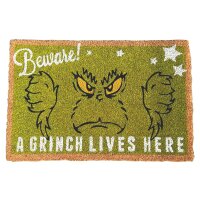 Kokos Fussmatte Grinch "Beware! A Grinch lives...