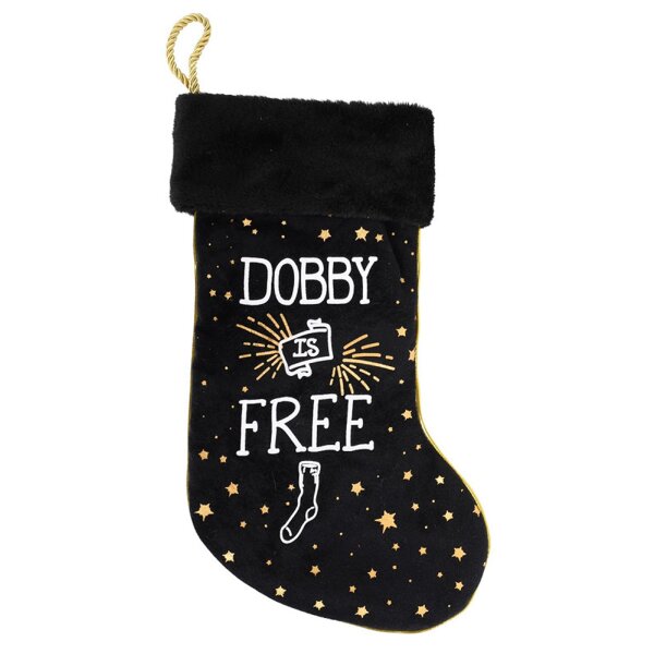 Weihnachtsstrumpf Harry Potter "Dobby is free" H:44 cm - Nikolausstrumpf, Weihnachtssocke, Hängedeko Nikolaus, Weihnachtsdeko, Weihnachten