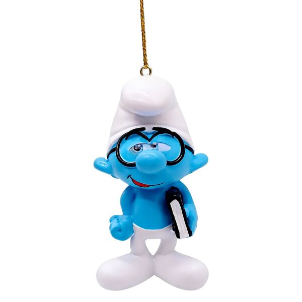 Baumschmuck Schlauer Schlumpf mit Buch -...