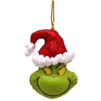 Baumschmuck Grinch mit Weihnachtsmütze -...