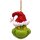 Baumschmuck Grinch mit Weihnachtsmütze - Weihnachtsanhänger für Fans, Hängedeko, Weihnachtsdeko, Weihnachten