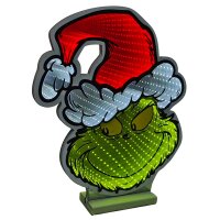 Infinity-Licht Grinch mit Weihnachtsmütze H:40 cm -...
