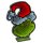 Infinity-Licht Grinch mit Weihnachtsmütze H:40 cm - LED Figur Weihnachten, moderner Deko Stil für Fans, Weihnachtsbeleuchtung