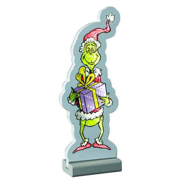 Infinity-Licht Grinch mit Weihnachtsgeschenk H:20 cm - LED Figur Weihnachten, moderner Deko Stil für Fans, Weihnachtsbeleuchtung