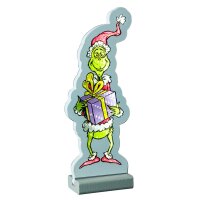Infinity-Licht Grinch mit Weihnachtsgeschenk H:20 cm -...
