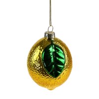 Baumschmuck Zitrone aus Glas - Baumdeko Obst, Hängedeko...