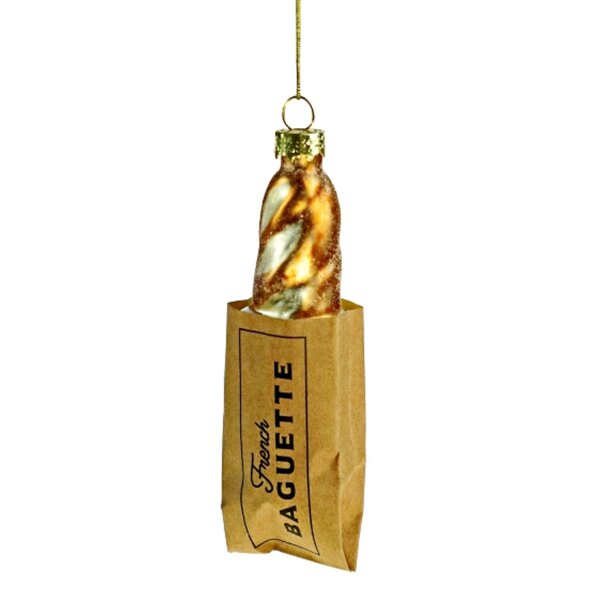 Baumschmuck Baguette - Baumkugel Gebäck Frankreich, Weihnachtsdeko Essen, Christbaumkugel, Weihnachten