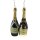 Baumschmuck Champagner Flasche (2er Set) aus Glas - Baumdeko Champagne Sekt, Weihnachtsdeko, Christbaumschmuck, Weihnachten