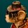 Spardose Hund Jack mit Hut und Sonnenbrille H:31,5 cm aus Polyresin - Coole Dekofigur, Sparbüchse, Geldbüchse, Geldgeschenk