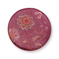Sitzhocker Pouf Mumbai Morning 40x45 cm pink - Schminktisch Hocker, Polsterhocker rund, Ankleidehocker, Fußhocker, Geschenkidee