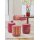 Sitzhocker Pouf Mumbai Morning 40x45 cm pink - Schminktisch Hocker, Polsterhocker rund, Ankleidehocker, Fußhocker, Geschenkidee