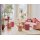 Sitzhocker Pouf Mumbai Morning 40x45 cm pink - Schminktisch Hocker, Polsterhocker rund, Ankleidehocker, Fußhocker, Geschenkidee