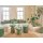 Sitzhocker Pouf Mumbai Morning 40x45 cm grün - Schminktisch Hocker, Polsterhocker rund, Ankleidehocker, Fußhocker, Geschenkidee