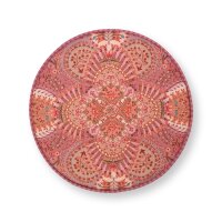 Sitzhocker Pouf Rosa Rani 40x45 cm pink - Schminktisch Hocker, Polsterhocker rund, Ankleidehocker, Fußhocker, Geschenkidee