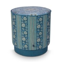 Pip Studio Sitzhocker Pouf Rosa Rani 40x45 cm blau -...