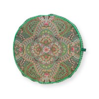 Sofakissen Kissen Alfombra rund 40x10 cm grün - Dekokissen Orientalischer Stil, Couchkissen Wohnzimmer, Bodenkissen, Geschenkidee