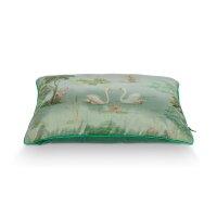 Sofakissen Kissen Darjeeling Days 55x33 cm grün - Seenlandschaft mit Schwan - Dekokissen, Couchkissen Wohnzimmer, Geschenkidee