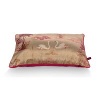 Sofakissen Kissen Darjeeling Days 55x33 cm pink - Seenlandschaft mit Schwan - Dekokissen, Couchkissen Wohnzimmer, Geschenkidee