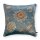 Sofakissen Kissen Mumbai Morning 60x60 cm blau - Dekokissen mit floralem Muster, Orientalischer Stil, Couchkissen Wohnzimmer, Geschenkidee