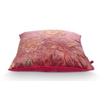 Pip Studio Sofakissen Kissen Mumbai Morning 60x60 cm pink- Dekokissen mit floralem Muster, Orientalischer Stil, Couchkissen Wohnzimmer, Geschenkidee
