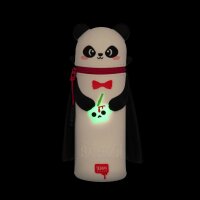 Legami 2-in-1 Mäppchen  PANDA VAMPIR "Bam-Boo" aus Silikon - Kawaii Federmäppchen Halloween, Tisch Stiftehalter, Federtasche