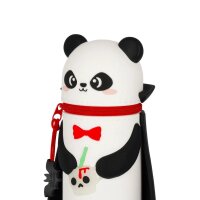 Legami 2-in-1 Mäppchen  PANDA VAMPIR "Bam-Boo" aus Silikon - Kawaii Federmäppchen Halloween, Tisch Stiftehalter, Federtasche