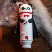 Legami 2-in-1 Mäppchen  PANDA VAMPIR "Bam-Boo" aus Silikon - Kawaii Federmäppchen Halloween, Tisch Stiftehalter, Federtasche