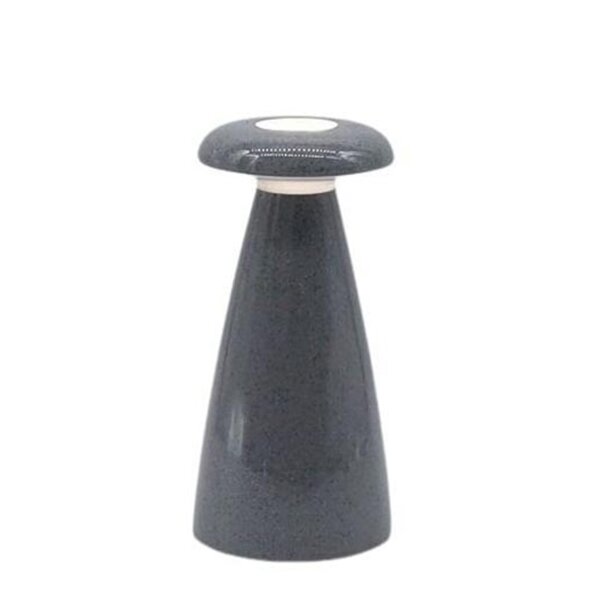 Tischleuchte 3in1 NOVA – Tischlampe mit Vase & Raumduft, dimmbar, Akku, grau gesprenkelt, H:21 cm - Tischlampe, Moderner Deko Stil