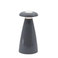 Tischleuchte 3in1 NOVA – Tischlampe mit Vase & Raumduft, dimmbar, Akku, grau gesprenkelt, H:21 cm - Tischlampe, Moderner Deko Stil