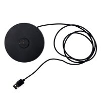 Tischleuchte 3in1 NOVA – Tischlampe mit Vase & Raumduft, dimmbar, Akku, grau gesprenkelt, H:21 cm - Tischlampe, Moderner Deko Stil