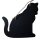 Kleine Kreidetafel Katze zum Aufhängen 19x18 cm - für Notizen in der Küche, Einkaufsliste für die Katzen, Deko Hänger