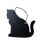 Kleine Kreidetafel Katze zum Aufhängen 19x18 cm - für Notizen in der Küche, Einkaufsliste für die Katzen, Deko Hänger