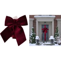Türschleife Samt Schleife Weihnachten 33x40 cm rot -...