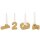 Kerzenhalter Advent Zahlen gold für Stabkerzen 8-12 cm aus Holz - Adventskranz, Weihnachsdeko Kerzenständer, Kerzen, Adventsdeko, Weihnachten, Advent
