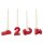 Kerzenhalter Advent Zahlen rot für Stabkerzen 8-12 cm aus Holz - Adventskranz, Weihnachsdeko Kerzenständer, Kerzen, Adventsdeko, Weihnachten, Advent