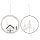 Hänger Ring Winter (2er Set) - Tannenbaum & Haus - D:31 cm aus Metall - Hängedeko, Türdeko, Fensterdeko Weihnachten, Aufhänger
