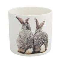 Blumentopf Hase 13x12 cm aus Keramik -  Osterdeko,...
