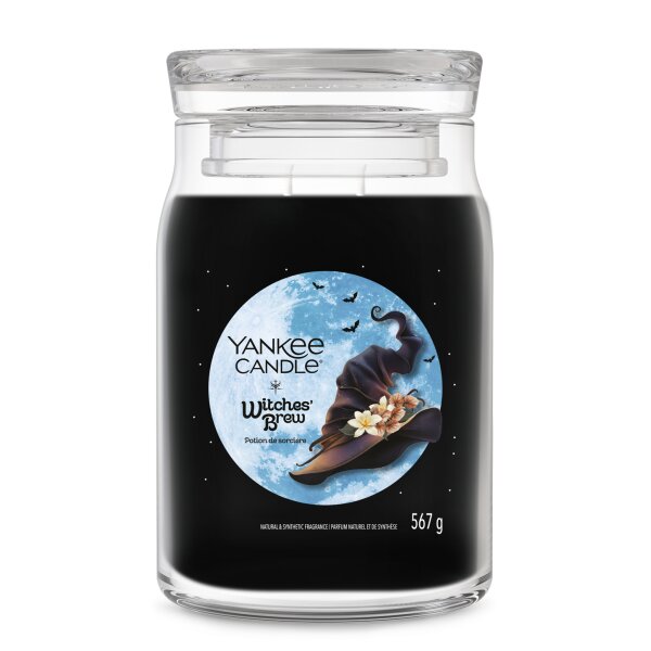 Yankee Candle Duftkerze im Glas (groß) WITCHES BREW - Halloween Kerze - Signature Kerze mit Brenndauer bis zu 80 Stunden