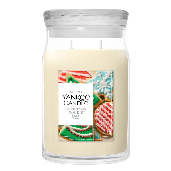 Yankee Candle Duftkerze im Glas (groß) CHRISTMAS COOKIE - Winterkollektion - Signature Kerze mit Brenndauer bis zu 80 Stunden