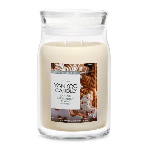 Yankee Candle Duftkerze im Glas (groß) BAKING MEMORIES - Limited Edition - Signature Kerze mit Brenndauer bis zu 80 Stunden