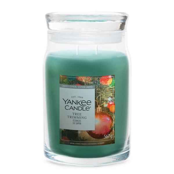 Yankee Candle Duftkerze im Glas (groß) TREE TRIMMING - Limited Edition - Signature Kerze mit Brenndauer bis zu 80 Stunden