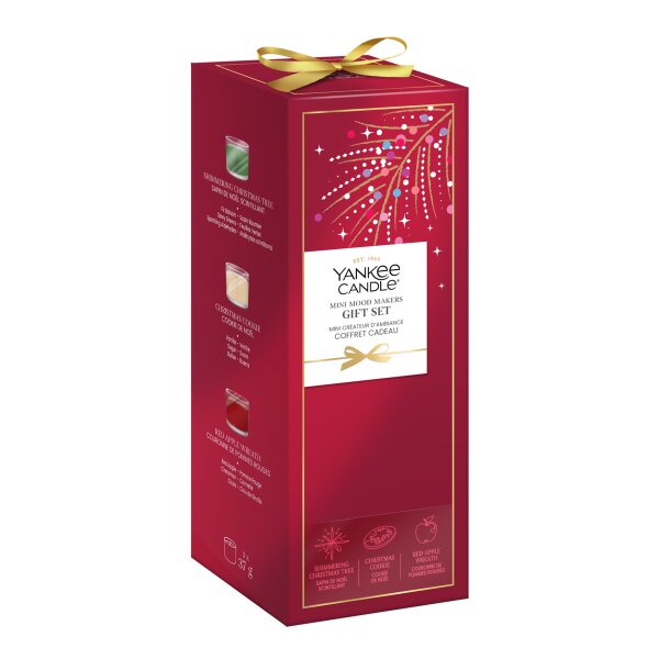Yankee Candle Gift Set Geschenkbox mit 3 Mini Filled Votiv Kerzen - Geschenkset Weihnachten