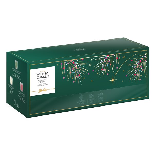 Yankee Candle Gift Set Geschenkbox mit 3 Tumbler Kerzen - Geschenkset Weihnachten