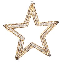 LED Stern Weihnachtsstern D:36 cm zum Hängen mit 800 LED warmweiss - Deko Weihnachten, Adventsdeko, Hänger Advent, Weihnachtsstern, Lichterkette
