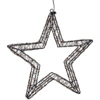 LED Stern Weihnachtsstern D:36 cm zum Hängen mit 800 LED warmweiss - Deko Weihnachten, Adventsdeko, Hänger Advent, Weihnachtsstern, Lichterkette