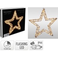 LED Stern Weihnachtsstern D:36 cm zum Hängen mit 800 LED warmweiss - Deko Weihnachten, Adventsdeko, Hänger Advent, Weihnachtsstern, Lichterkette
